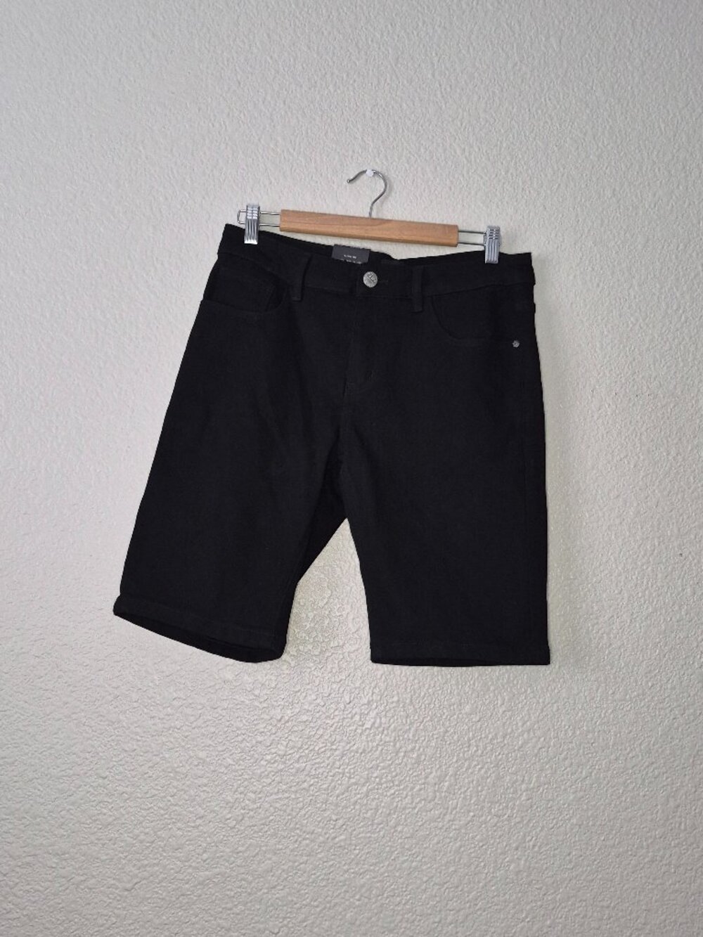 ZLZ Slim Ripped Jean Short for Men Men's Casual Stretch Slim Fit Denim Short 32W